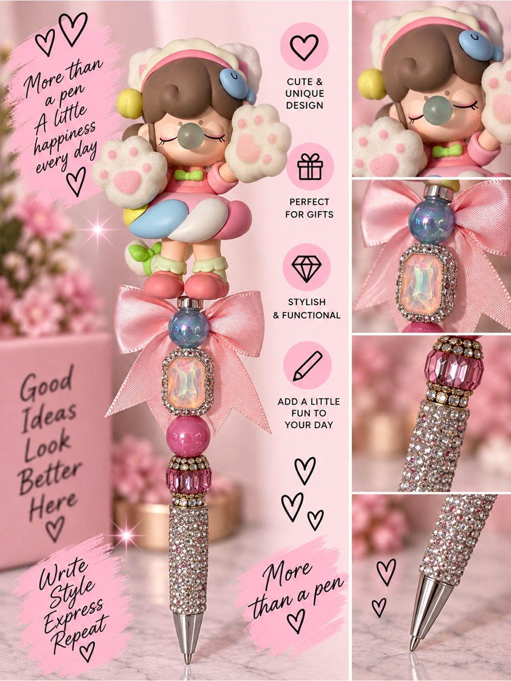 Authentic Nancy custom beaded pen